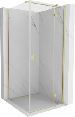 Immagine prodotto di Mexen Mist-H T cabina doccia ad anta destra 90 x 90 cm, trasparente, oro spazzolato - 8A5T-090-090-55-00-P