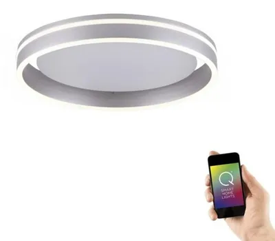 Zdjęcie produktu dla Paul Neuhaus 8414-55 Paul Neuhaus Q-VITO Smart Home Deckenleuchte silber 28 W