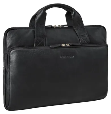 Image de Sacoche en cuir pour ordinateur portable, jusqu'à 15,6 pouces