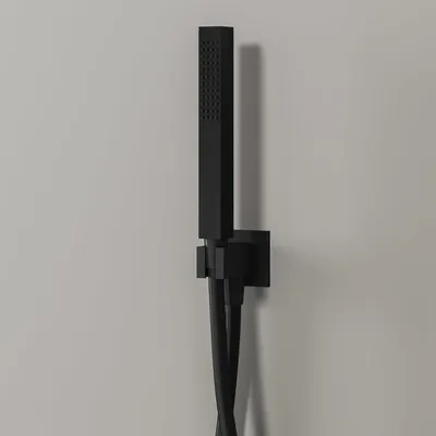 Imagen del producto de Conjunto de ducha Kronenbach modelo 2, con ducha de mano con cabezal cuadrado y conexión de pared