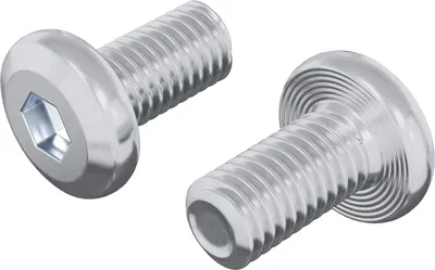 Produktbild von Schraube mit Sperre Uni 2 pcs Silber M6 x 12 mm Stahl