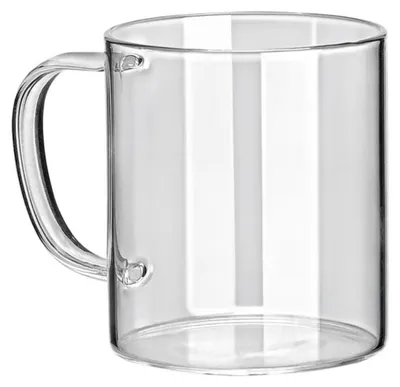 Produktbild von ESTIA Becher Trinkbecher 250 ml transparent Kaffeebecher aus Glas Dekobecher transparent Cup Mug