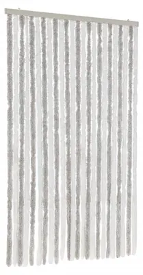 Produktbild von vidaXL Fliegenvorhang Hellgrau und Weiß 100x200 cm Chenille