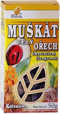 Obrázek produktu pro Muškátovník vonný (ořech) celý 50g