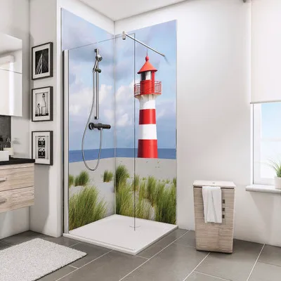 Produktbild von Duschrückwand SCHULTE DecoDesign ExpressPlus Foto Leuchtturm 210 x 90 cm EP1900922 655