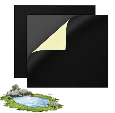 Produktbild von Famanu Reparaturset Wasserfest - Selbstklebendes Butyl - 20 x 20 cm - Schwarz
