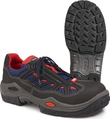 Produktbild von Jalas Sicherheitshalbschuh 3700R Respiro S2 ESD SRB Gr.39 schwarz/blau/rot