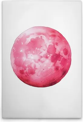 Produktbild von TADESSI Leinwandbild Rosa Mond - Wandbild 50 x 75 cm - Kunstdruck auf Leinwand in Weiß Pink - M1-No.52226