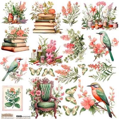 Produktbild von AUFKLEBER - ScrapLove - Botanical 2 - Botanisch 2
