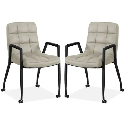 Imagen del producto de MX Sofá, silla para comedor Ryan - Color caramelo (juego de 2 unidades)