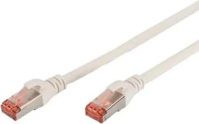 Imagen del producto de DIGITUS Patchkabel Cat6 S/FTP 2xRJ45 1.0m weiß Hebelschutz