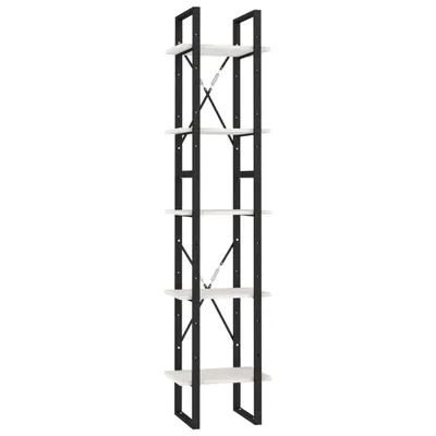 Zdjęcie produktu dla vidaXL Regał 5 przegród biały 40x30x175 cm lite drewno sosnowe