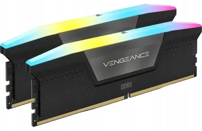 Obrázok produktu pre Corsair Vengeance RGB CMK32GX5M2B6400Z36, 32 GB, 2 x 16 GB, DDR5, 6400 MHz, 288-pin DIMM, Čierna
