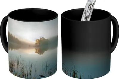 Produktbild von MuchoWow® Zauber Tasse Zaubertasse Magic Sonnenaufgang am See 350 ml Farbwechsel Becher Geschenk Geschenkidee - Magic-Tasse - Fototasse - Keramiktassen - Bilder - Tasse Kaffee - Getränkbecher - Kaffet