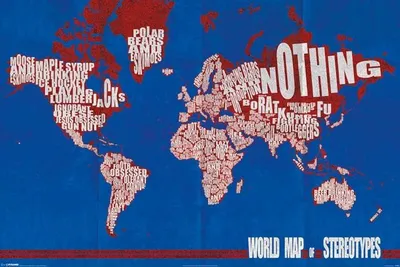 Obrázok produktu pre Mapa sveta – Stereotype – 61 x 91,5 cm – plagát
