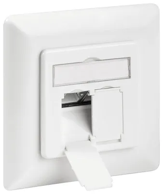 Immagine prodotto di Goobay 68721 Presa di corrente CAT 6a da incasso (da incasso), bianco, bianco - 2x presa di rete RJ45, schermata