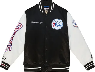 Produktbild von M&N Varsity Satin Jacke - NBA Philadelphia 76ers - S