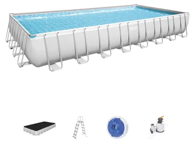 Immagine prodotto di Piscina fuori terra rettangolare Power Steel 956x488x132 cm Bestway 56623