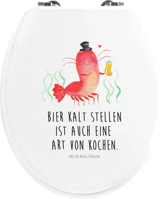 Produktbild von Mr. & Mrs. Panda Toilettendeckel Hummer Weizen - Weiß - Geschenk, Garnele, Klodeckel, Wirtschaft, Bier, Meer, Gasthaus, Kneipe, Toilettenbrille, Klobrille, Garnelen