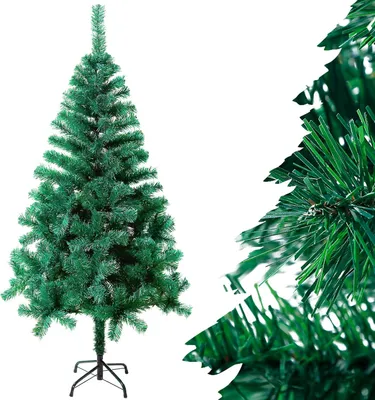 Produktbild von JOIEYOU Weihnachtsbaum 240cm PVC Tannenbaum Künstlich Christbaum Kunstbaum mit Klappsystem Standfuß, Dekobaum Weihnachten für Zuhause Büro Geschäfte, Grün