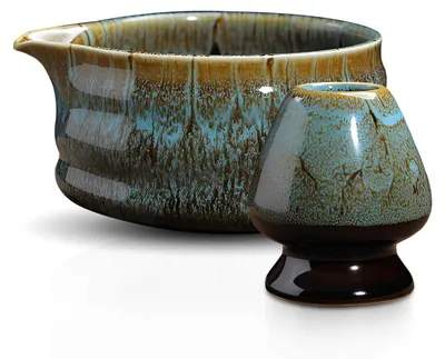 Matcha-Set 2-teilig, 500 ml, Keramik, Japan-Stil, mit Ausgießer