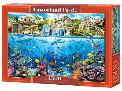 Produktbild von Castorland Puzzles mit 1500 Teilen, Motiv: Pirateninsel, Unterwasserwelt und Korallen, Puzzle für Erwachsene, Castorland C-152049-2
