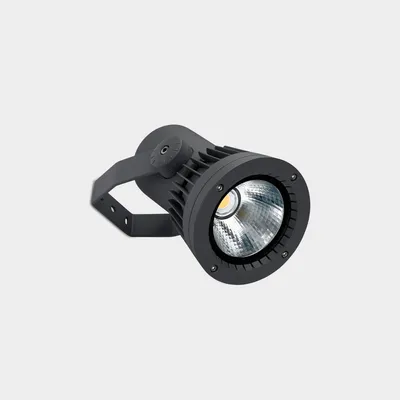 Zdjęcie produktu dla LedsC4 – obrotowy reflektor LED Hubble Cob, Ø175 mm, IP65, 90°, kolor szary miejski, do zastosowań zewnętrznych, energooszczędny, łatwy montaż, nowoczesny design