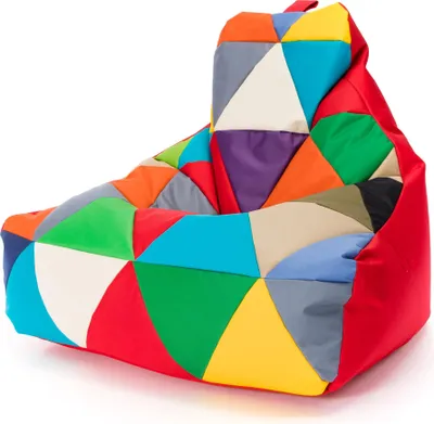 Obrázok produktu pre Ecopuf, Keiko Patchwork kreslo Outdoor, sedací vak, Červená Nc12, M