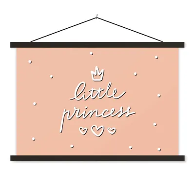 Produktbild von MuchoWow® Textilposter Zitate - Kleine Prinzen - Sprichwörter - Kinder - Baby - Mädchen 120x80 cm mit schwarzem Rahmen - Wanddeko