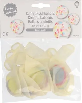 Produktbild von Luftballons Ø 29 cm mit buntem Konfetti