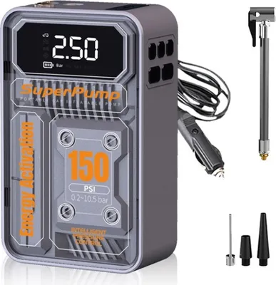 Image de 7.pompe à air portable 4V pour pneus de voiture