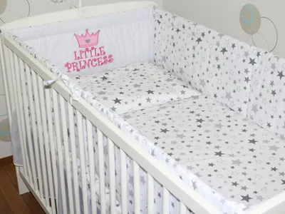 Produktbild von Bettnestchen Nestchen Applikation 420 cm Bettumrandung Baby Bett Kinder Kopfschutz