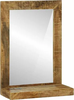 Image de Miroir de salle de bain marron 50 x 22 x 70 cm Bois massif manguier