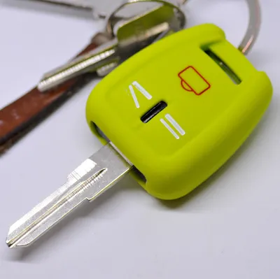 Produktbild von Auto Schlüssel Hülle Silikon Schutz Cover Apfelgrün kompatibel mit OPEL Signum Vectra C Vauxhall 3 Tasten Funk Fernbedienung