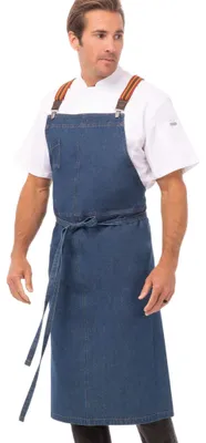 Baumwoll-Werkschort, One Size, Medium Blau, mit Trägern