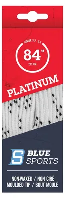 Produktbild von Schnürsenkel Blue Sports Platinum Pro Baumwolle weiss/schwarz 96"/244cm
