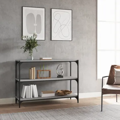 Produktbild von vidaXL Bücherregal Grau Sonoma 100x33x70,5 cm Holzwerkstoff und Stahl - Bücherregal - Bücherregale - Büchergestell - Bücherschrank