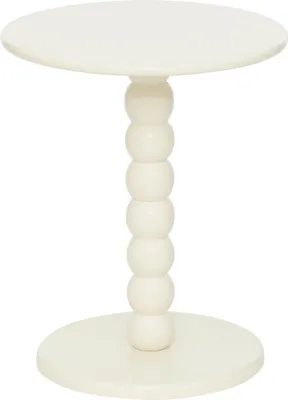 Produktbild von Beistelltisch Bologna - weis - D38x H46 cm - Pflanzentopfaufsteller/Couchtisch - MDF