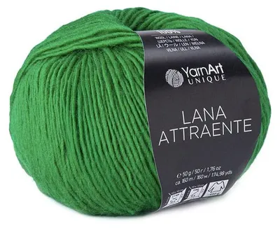 Obrázek produktu pro YarnArt Unique Lana Attraente 6661 Absinth – 100 % vlna, měkká a hřejivá, 50 g/160 m