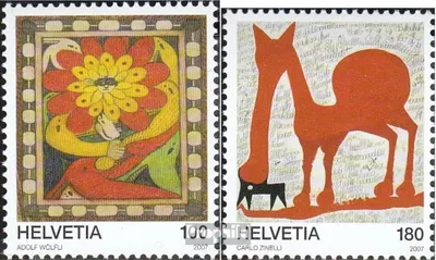 Produktbild von Briefmarken Schweiz 2007 Mi 2012-2013 (kompl.Ausg.) postfrisch Außenseiterkunst