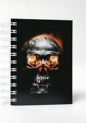 Produktbild von ADINA Premium Collegeblock "Totenkopf" A6 kariert 80 Blatt 80g/qm