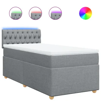 Obrázok produktu pre vidaXL Boxspring posteľ s matracom Svetlo šedá 90x190 cm Látka