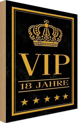Produktbild von vianmo Holzschild 30x20 cm VIP 18 Jahre Dekoration