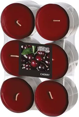 Produktbild von 12 "Flavour by GALA" Maxi Duftlichte Ø 58 mm · 24 mm bordeaux - Cherry