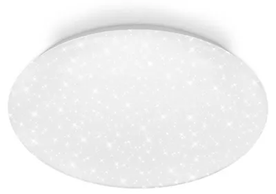 Produktbild von Briloner LED Deckenlampe Dimmbar Ø38x7 cm Rund 24,5W 3000lm 4000K Neutralweiß Sternenhimmel Weiß - Deckenleuchte Wohnzimmer Schlafzimmer Flur