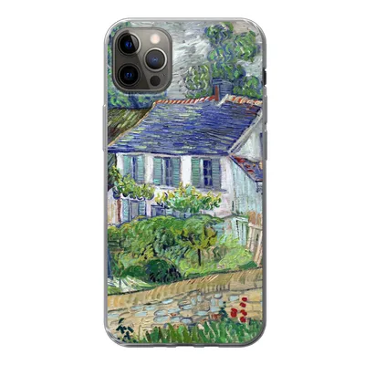 Produktbild von MuchoWow® Handyhülle Schutzhülle Hülle für iPhone 12 Pro Max Haus in Auvers - Vincent van Gogh Silikon Softcase Handy Hülle - Hartschale