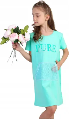 Produktbild von Mädchenkleid – Größe 152 – Hellgrün – 100% Baumwolle – Stilvoll und bequem