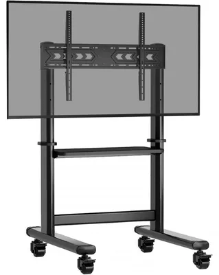 Produktbild von TV Ständer Rollbar Höhenverstellbar Schwarz 50-86 Zoll VESA 800x600mm
