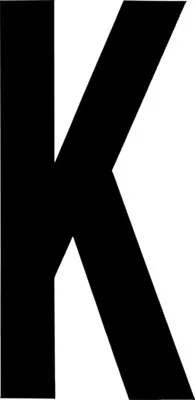 Produktbild von Klebebuchstabe "K" schwarz 100 mm