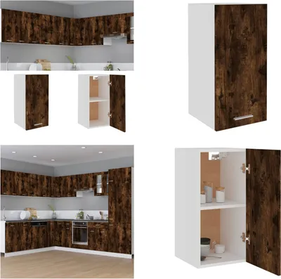 Produktbild von vidaXL Hängeschrank Räuchereiche 29,5x31x60 cm Holzwerkstoff - Hängeschrank - Hängeschränke - Küchenschrank - Wandschrank